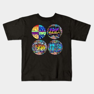 sticker, stickers, graffiti, cool Kids T-Shirt